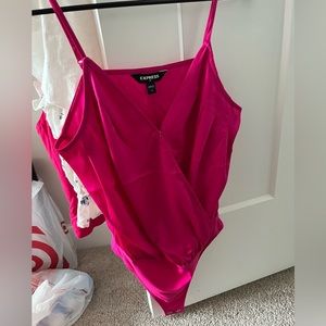 Hot pink body suit dressy tank top